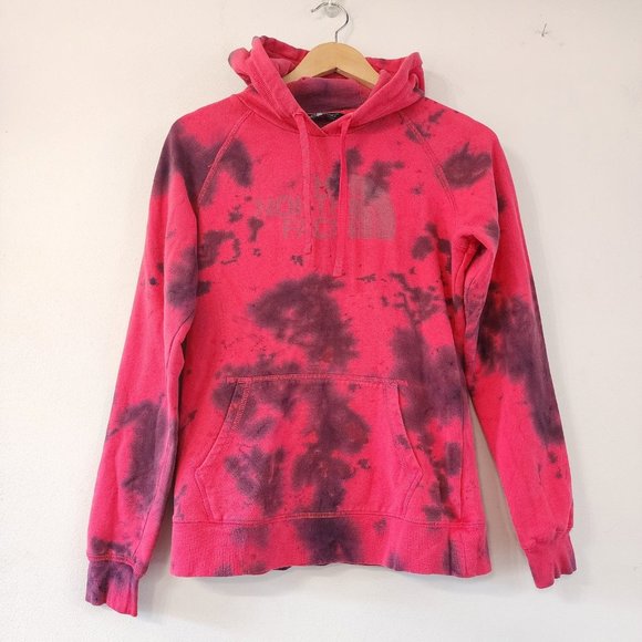 The North Face Tops - The North Face Pink Tie Dye Pullover Hoodie Sweatshirt Women's M